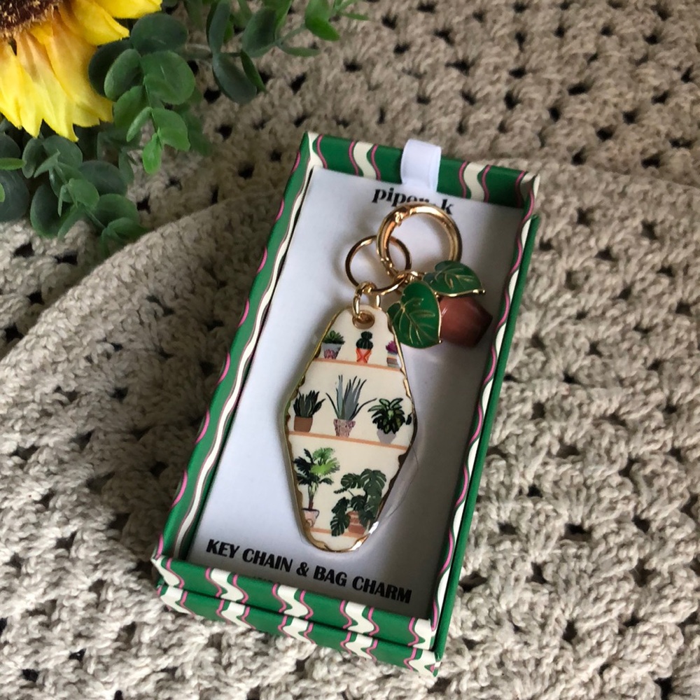 Piper K PLANTS on a Shelf Keychain and Bag Charm